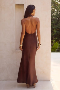 BRIGITTE MAXI DRESS - CHOCOLATE