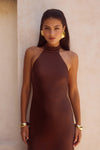 BRIGITTE MAXI DRESS - CHOCOLATE