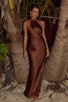 BRIGITTE MAXI DRESS - CHOCOLATE