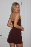 CAIRO STRAPLESS MINI DRESS - BITTER CHOCOLATE