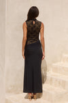 CASANA HIGH NECK MAXI DRESS - BLACK