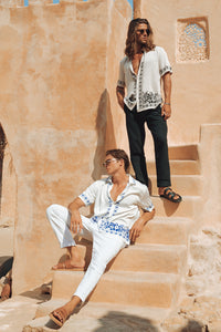 CASSIUS SHIRT - WHITE/ROYAL