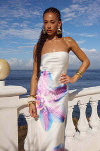CELESTE MAXI DRESS - ORCHID WHITE