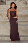 CELYSE MIDI DRESS - BITTER CHOCOLATE