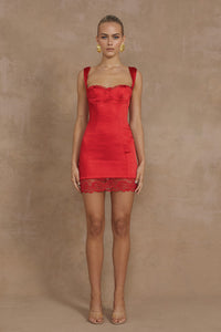 CLAUDELLE MINI DRESS - RED