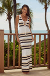 CORALINA MAXI DRESS - WHITE/SAND