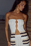 CORALINA TOP - WHITE/SAND