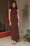 COSTA MAXI DRESS - CHOCOLATE