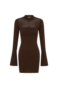 COSTA MINI DRESS - CHOCOLATE