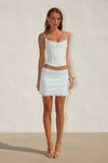 VALERIE LACE MINI SKIRT - ICE BLUE