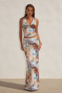 LOTUS LOW WAIST MAXI SKIRT - ZARLA CHOC