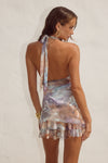 KIATA PLUNGE V-NECK MINI DRESS - ZARLA CHOC