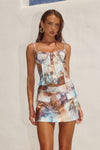 EMORY TAILORED MINI SKORT - ZARLA CHOC