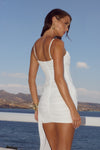 SEANNA RUCHED SEQUIN MINI DRESS - OFF WHITE