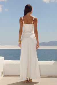 MEDINA LOW WAIST MAXI SKIRT - OFF WHITE