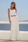 MEDINA LOW WAIST MAXI SKIRT - OFF WHITE