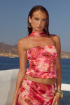 VERITY REVERSE HALTER NECK TOP - MOANA PINK