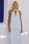 DANIA HALTER VEST TOP - BLUE STRIPE