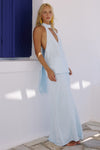 DANIA LOW WAIST MAXI SKIRT - BLUE STRIPE