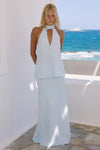 DANIA LOW WAIST MAXI SKIRT - BLUE STRIPE
