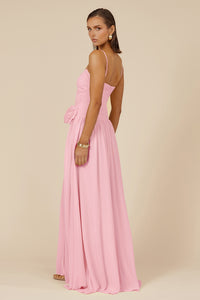 DANIKA SIDE SLIT MAXI DRESS - MUSK