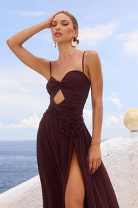 DANIKA MAXI DRESS - CHOCOLATE