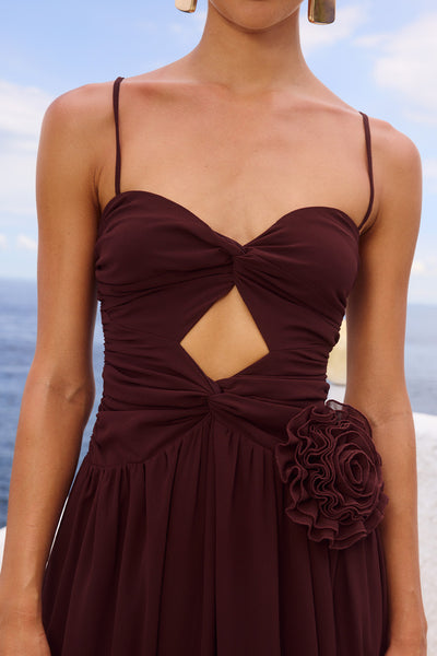 DANIKA MAXI DRESS - CHOCOLATE
