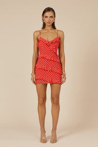 DEJALINA MINI DRESS - RED DOT