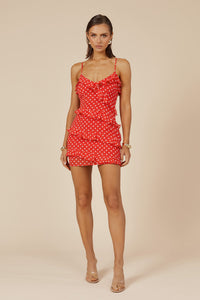 DEJALINA MINI DRESS - RED DOT