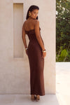 DELILAH MAXI DRESS - CHOCOLATE