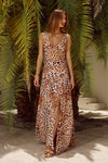 DENVER MAXI DRESS - TIKANI LEOPARD