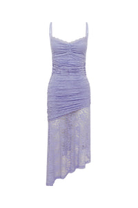 DIA ASYMMETRICAL HEM MIDI DRESS - BLUEBELL