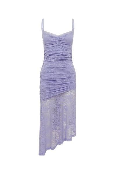 DIA ASYMMETRICAL HEM MIDI DRESS - BLUEBELL
