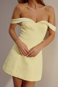 EBONY MINI DRESS - LEMON