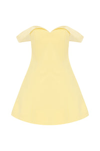 EBONY MINI DRESS - LEMON