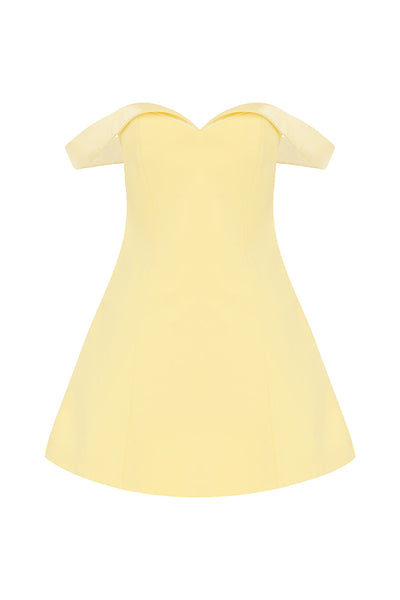 EBONY MINI DRESS - LEMON