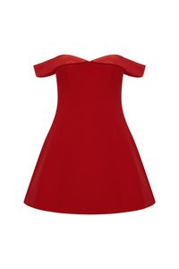 EBONY MINI DRESS - RED