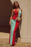 ELITA MAXI SKIRT - JAFFA/BLUE