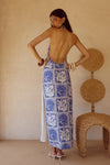 ELKA HALTER MIDI DRESS - HAVANNA NAVY