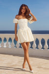 ELODIE MINI DRESS - IVORY
