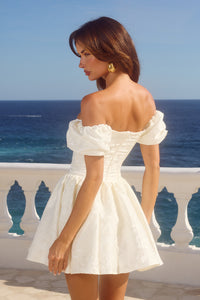 ELODIE MINI DRESS - IVORY