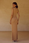 ELOWEN KNIT MAXI SKIRT - FAWN
