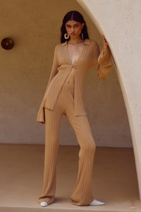 ELOWEN KNIT PANT - FAWN