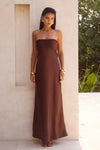 ELSA MAXI DRESS - CHOCOLATE