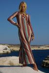 EMERIE SCOOP NECK MAXI DRESS - XYLA WAVE
