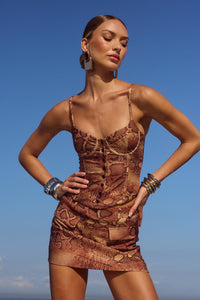 EMORY BUSTIER - TAN VIPER