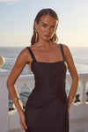 ESME HIGH SPLIT MAXI DRESS - NOIR
