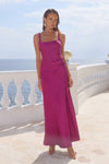ESME HIGH SPLIT MAXI DRESS - PLUM