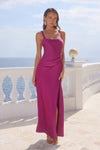 ESME HIGH SPLIT MAXI DRESS - PLUM