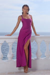ESME HIGH SPLIT MAXI DRESS - PLUM